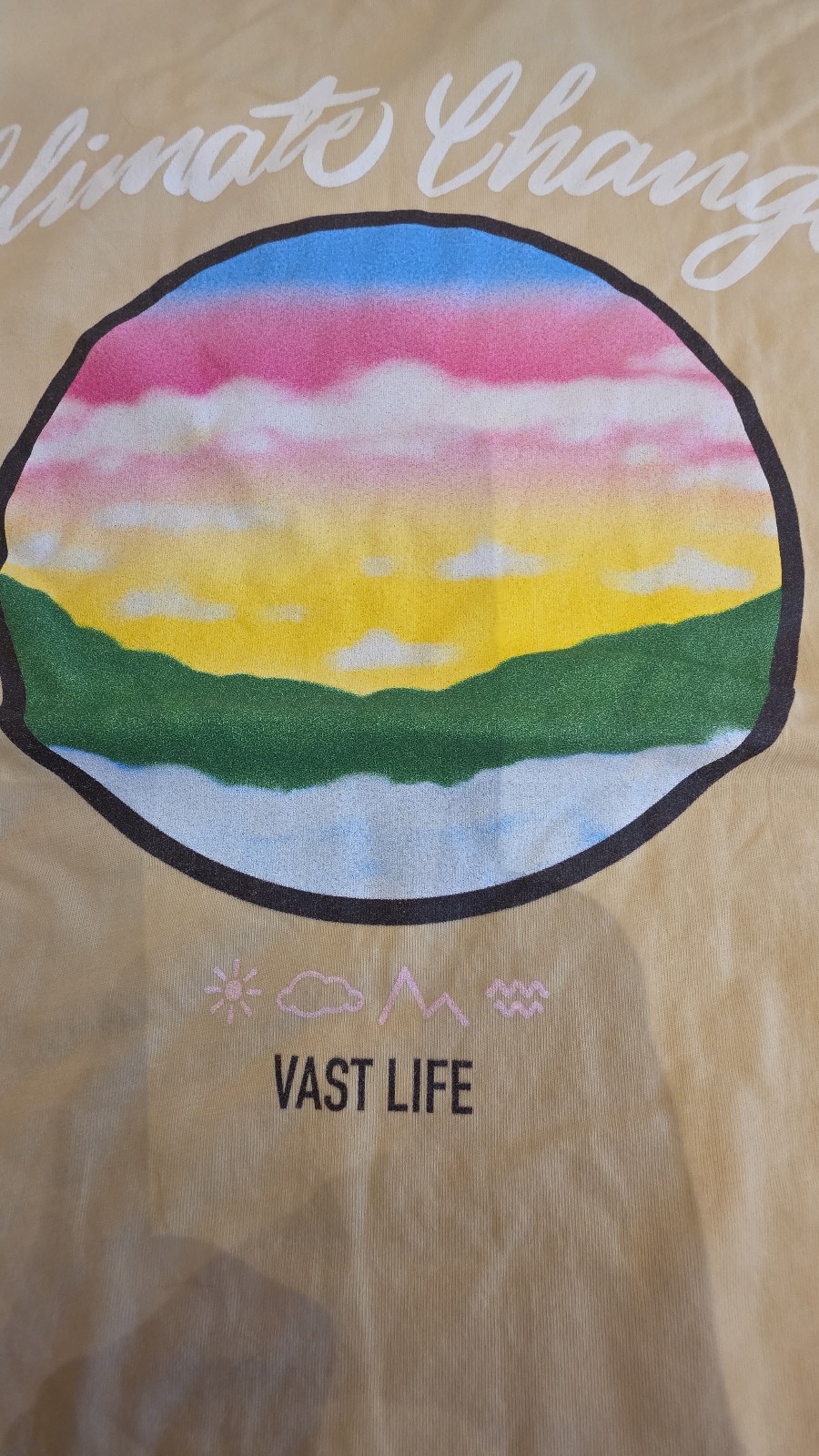 Vast Life – Men’s – Climate Change – 100% Cotton T-Shirt Size: Medium NWT