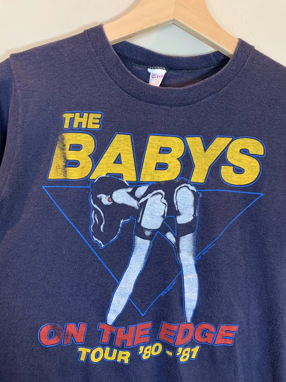 RARE Vintage 1980 The Babys On The Edge Tour Art T-Shirt PA104 FREE SHIPPING