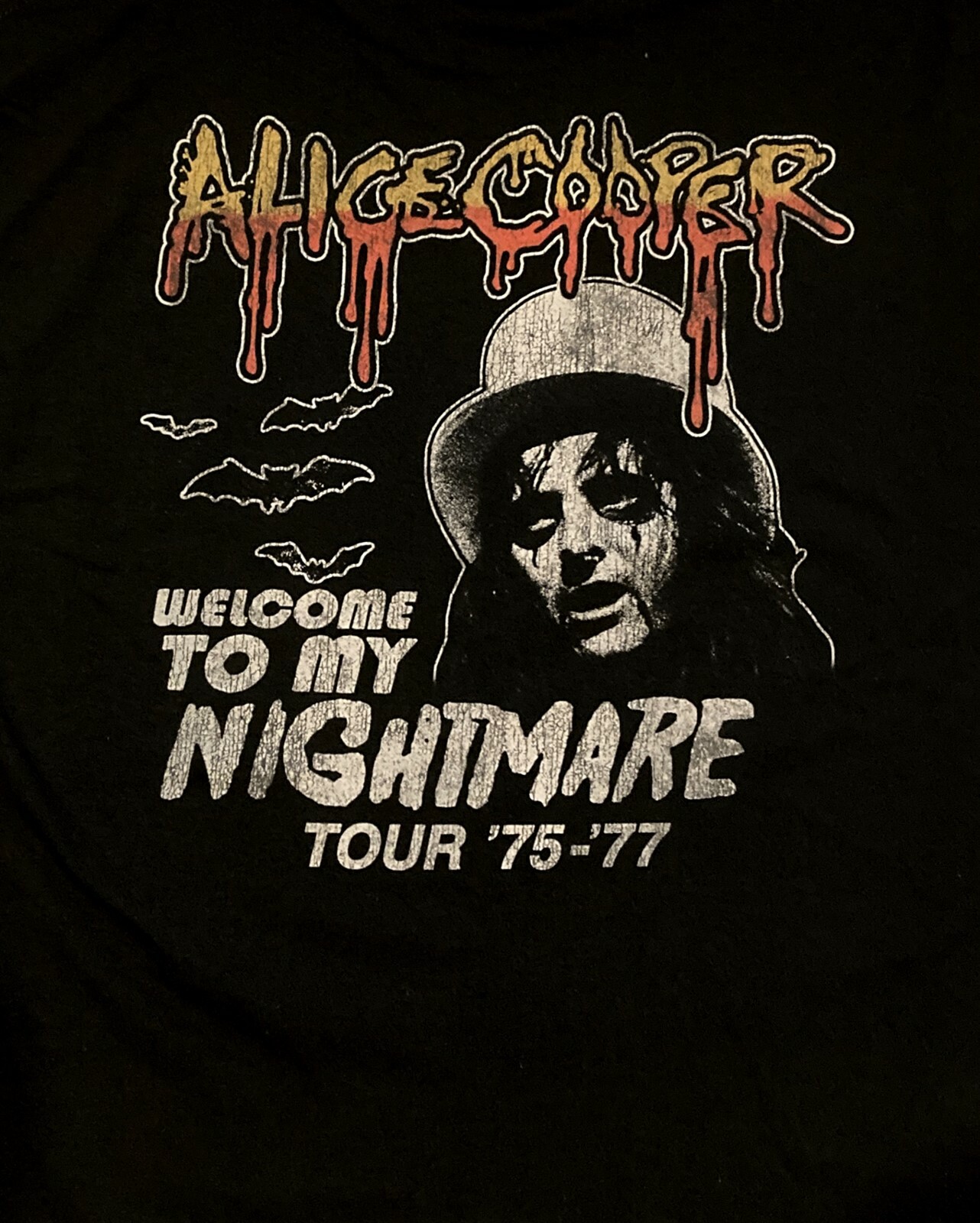 ALICE COOPER cd lgo TRIANGLE BATS Official SHIRT 2XL New welcome to my nightmare