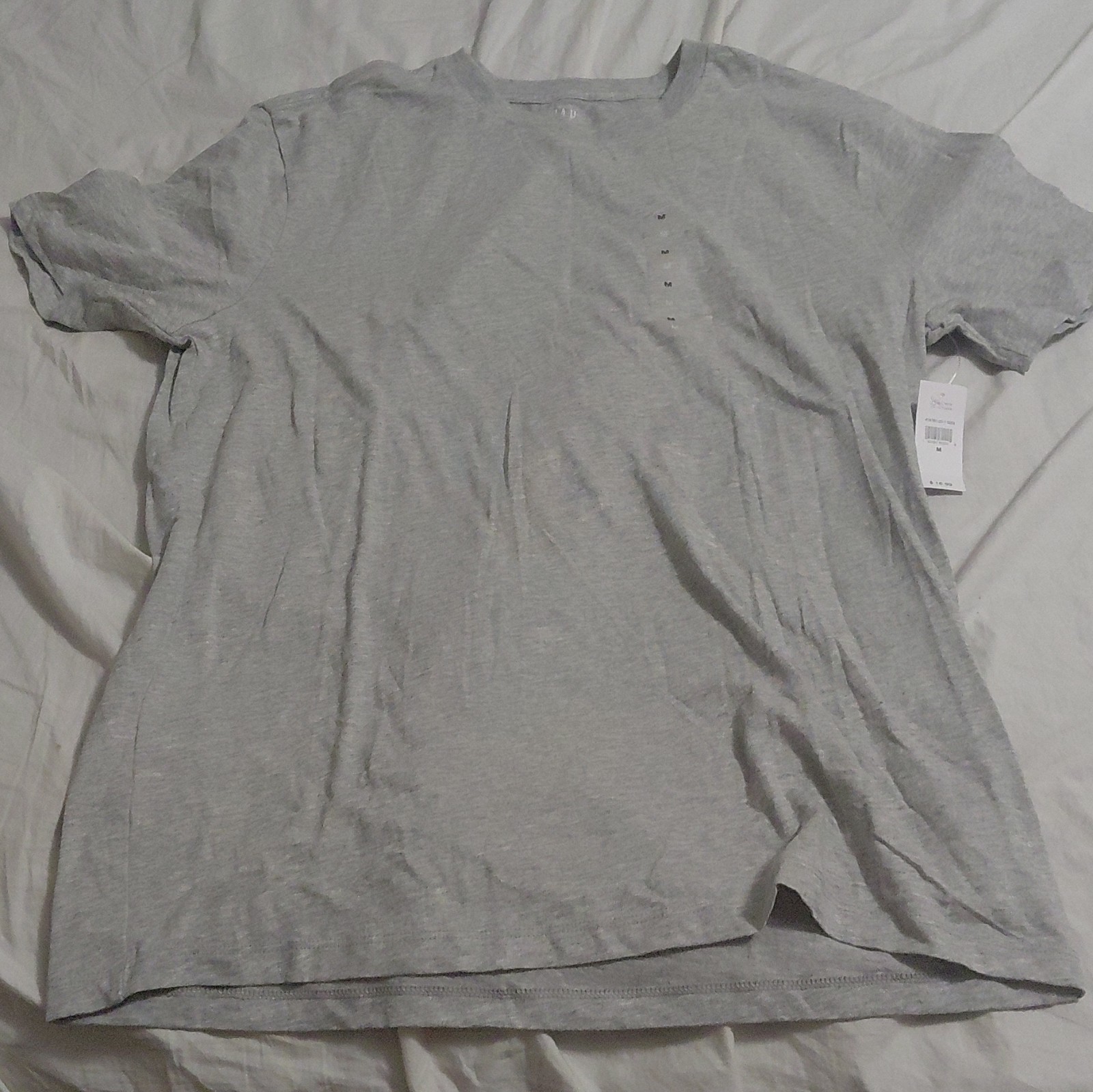 Gap Men’s Solid Gray Crew Neck Short Sleeve Modern Fit T-Shirt Size M Regular