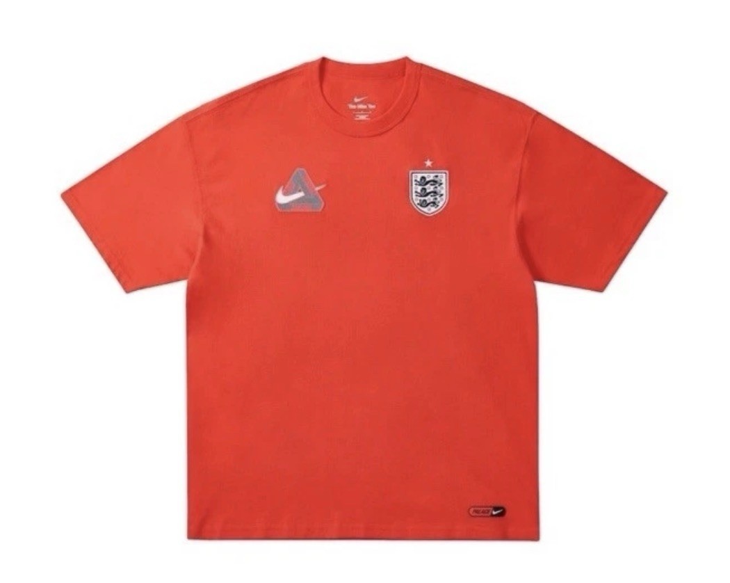 Palace x Nike England T Shirt “Light Crimson” Size XXL IM6598-696