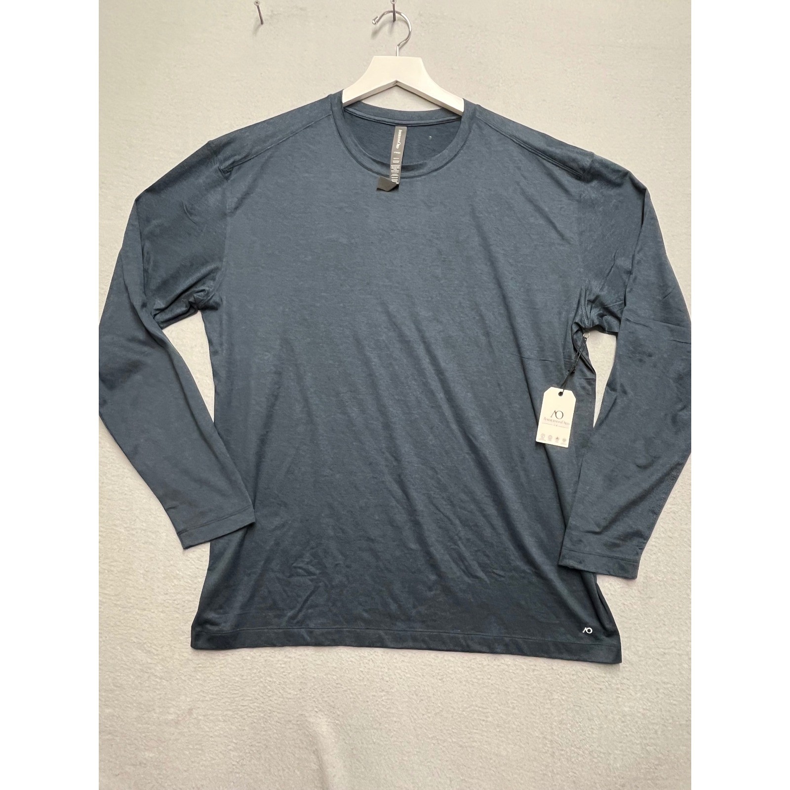 Anderson Ord Butter T Long Sleeve Shirt Navy Heather Mens XL Performance
