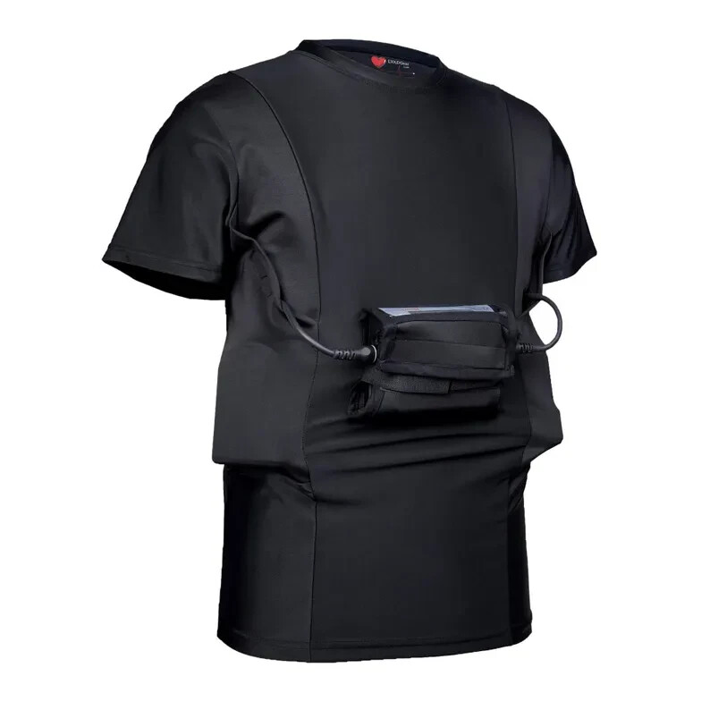 LVAD HeartWare 3 Shirt for Men LVAD Clothing Medical T-Shirt with Battery Pocket