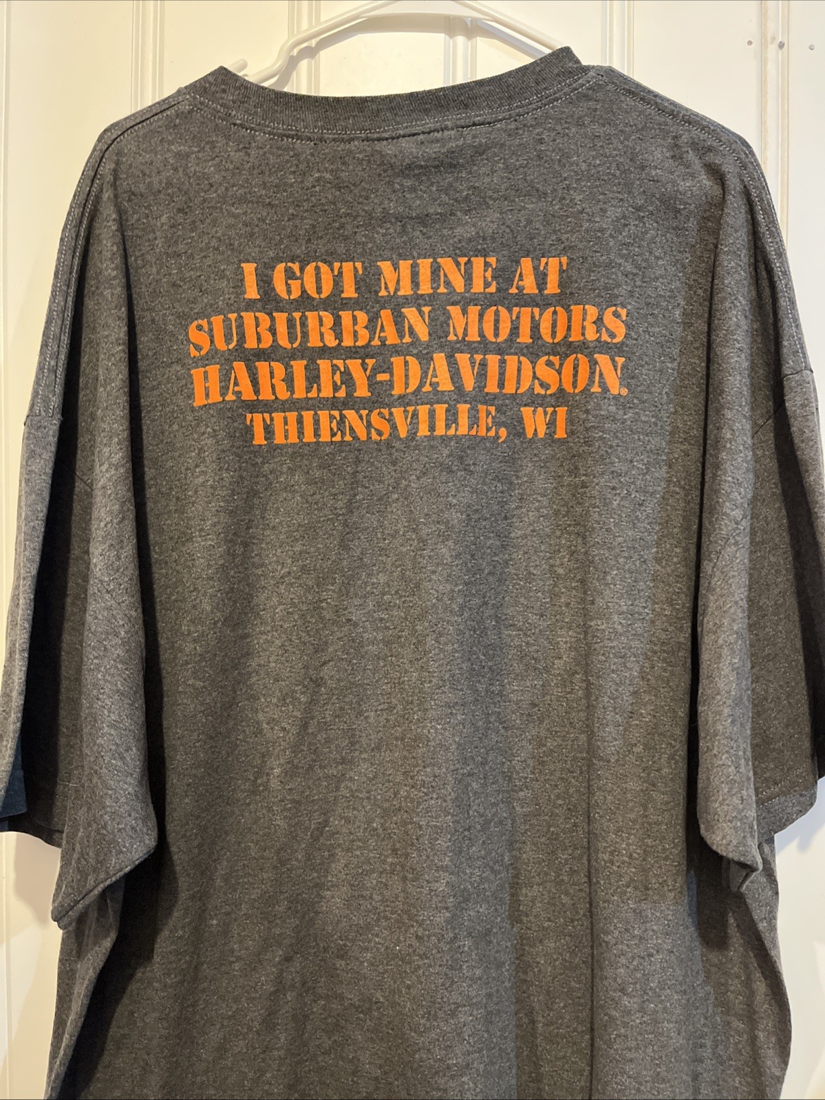 Harley Davidson Eagle & Logo Gray Carbon Short Sleeve Shirt 3XL Suburban Motors