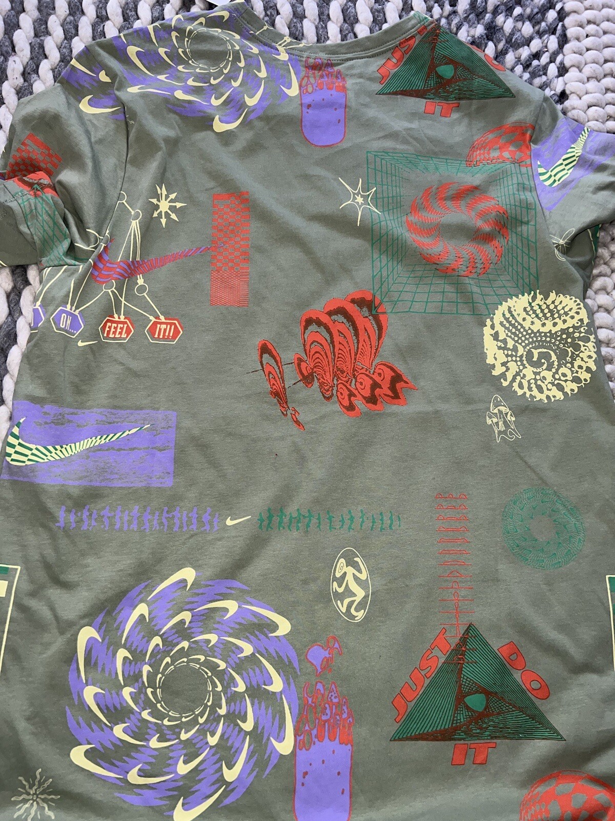 NWT Nike NSW Festival All Over Print Men’s T-Shirt S-2XL FB9780 Pink Green White