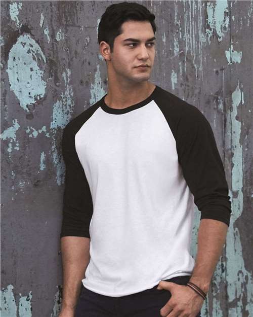 JERZEES 560R Premium Blend Ringspun Three-Quarter Sleeve Raglan Baseball T-Shirt