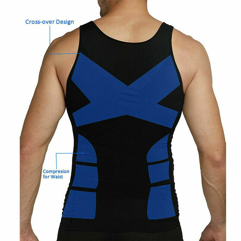 Men’s Toning Vest Compression Shirt Tank Gynecomastia Belly Control Body Shaper