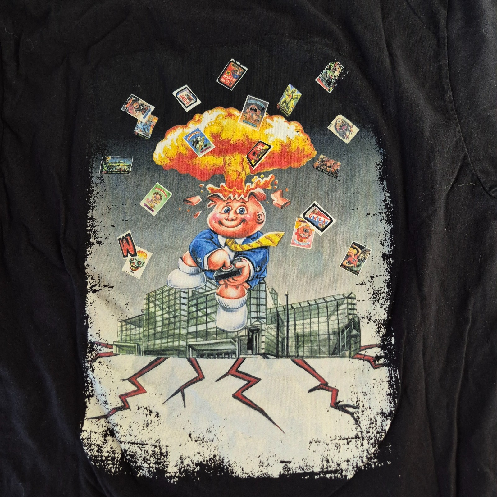 NYCC TOPPS Garbage Pail Kids ADAM BOMB Mitchell & Ness Nostalgia T-Shirt Medium