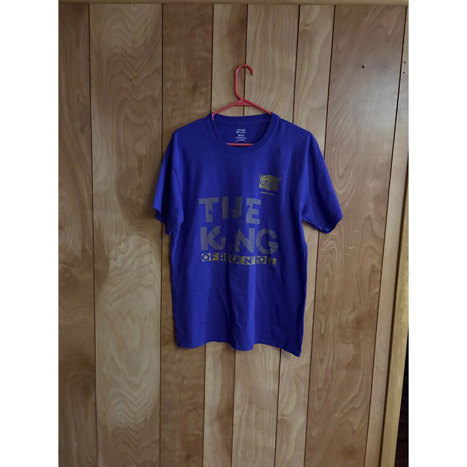 Port and Company Mens Purple Seminole Casino The King of Rock N Roll T-Shirt L