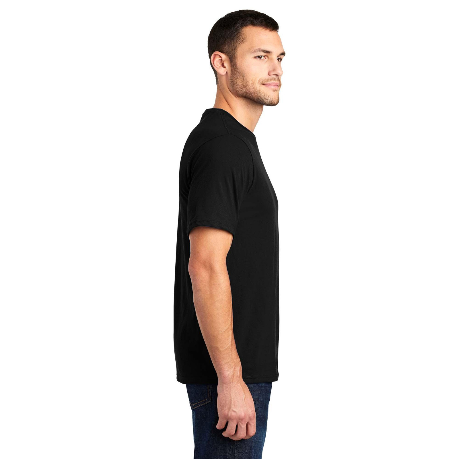 District DT6000 Very Important Plain Tee T Shirt Unisex Slim S M L XL 2XL Black
