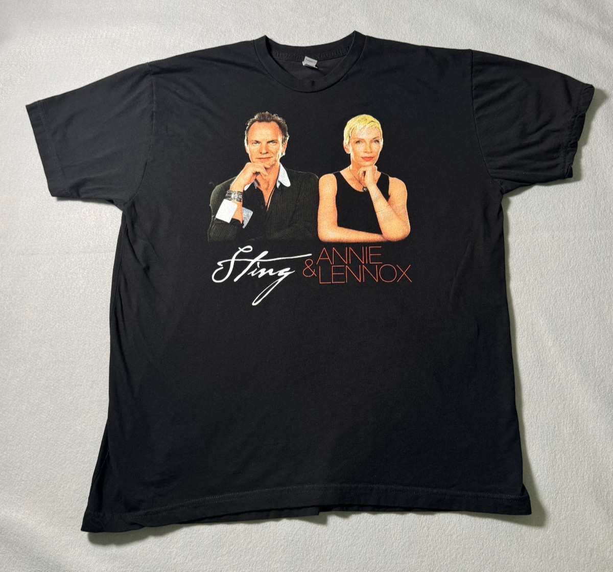 Sting and Annie Lennox 2004 Sacred Love Tour T-Shirt Y2K Size XL