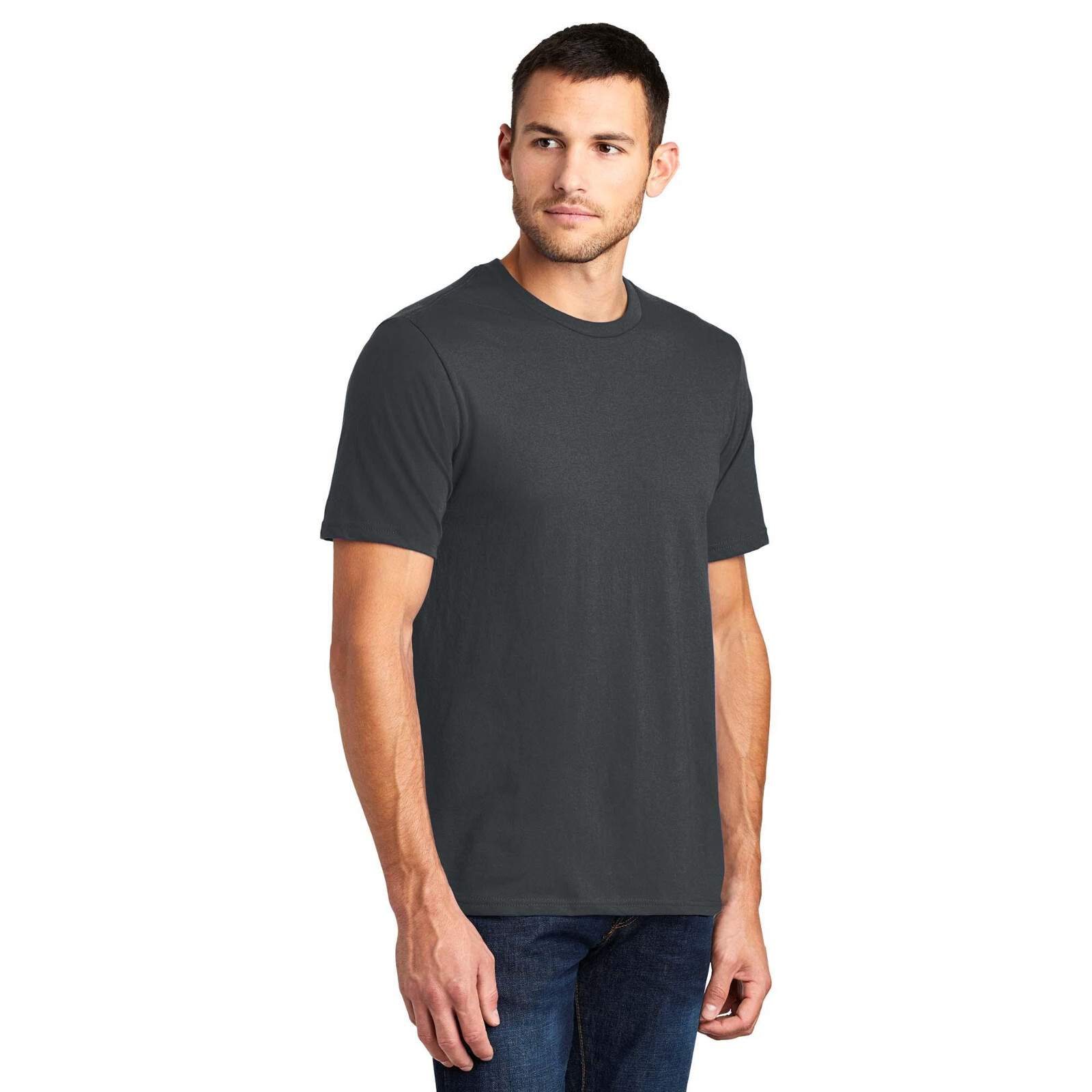 District DT6000 Very Important Plain T Shirt Unisex S M L XL 2XL Charcoal Gray