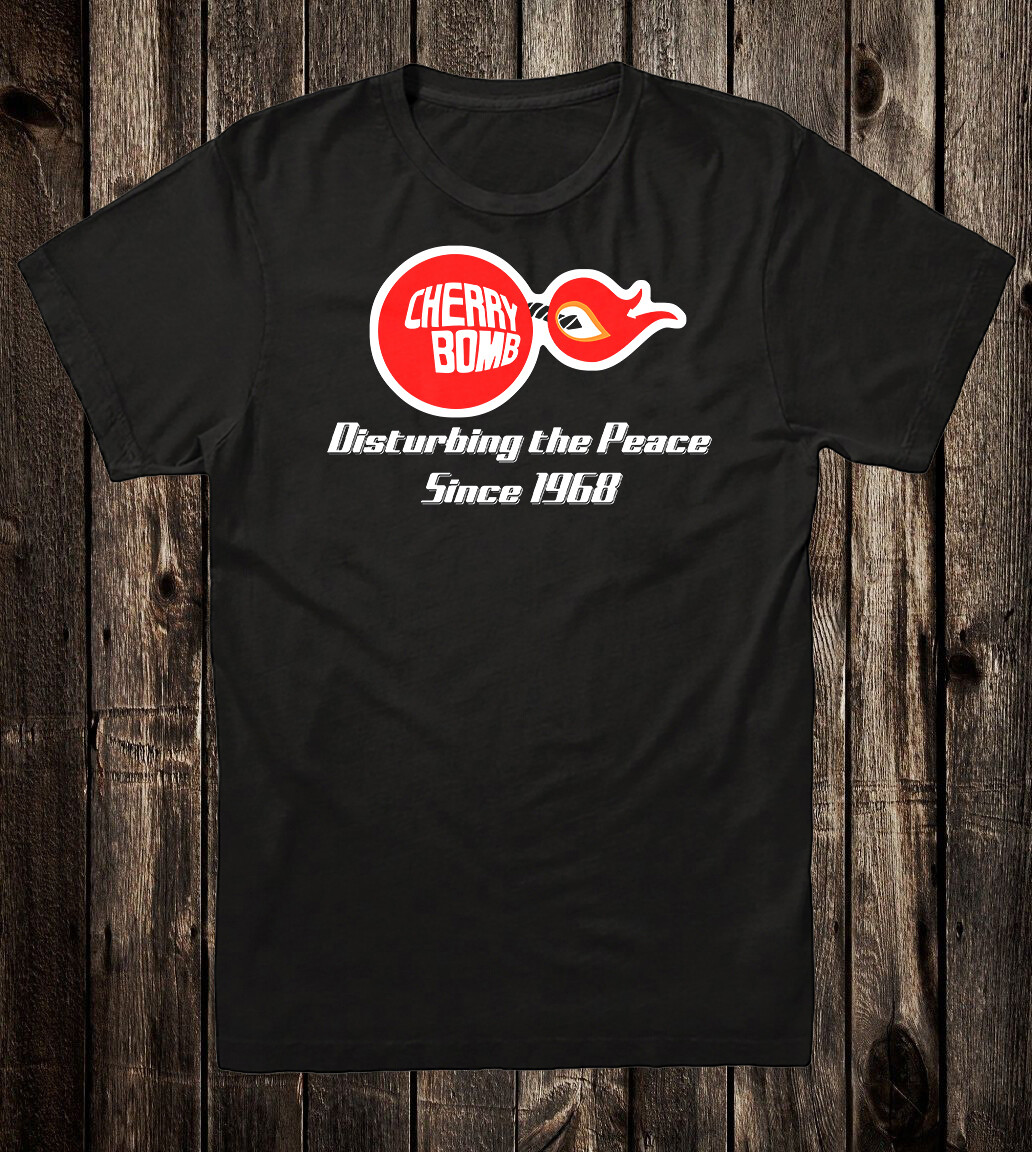 Hot Rod T Shirt Tee Nostalgia Gas Oil Drag Race Cherry Bomb Disturbing The Peace