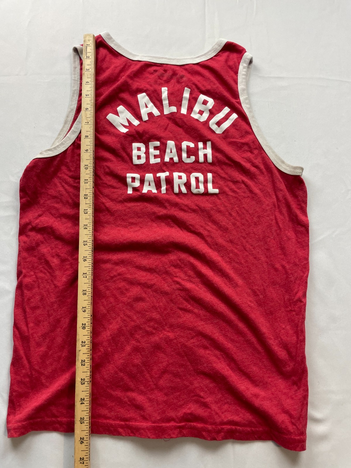 Baywatch Tank Top Womens Red Malibu Beach Patrol Sleeveless Summer Scoop Neck