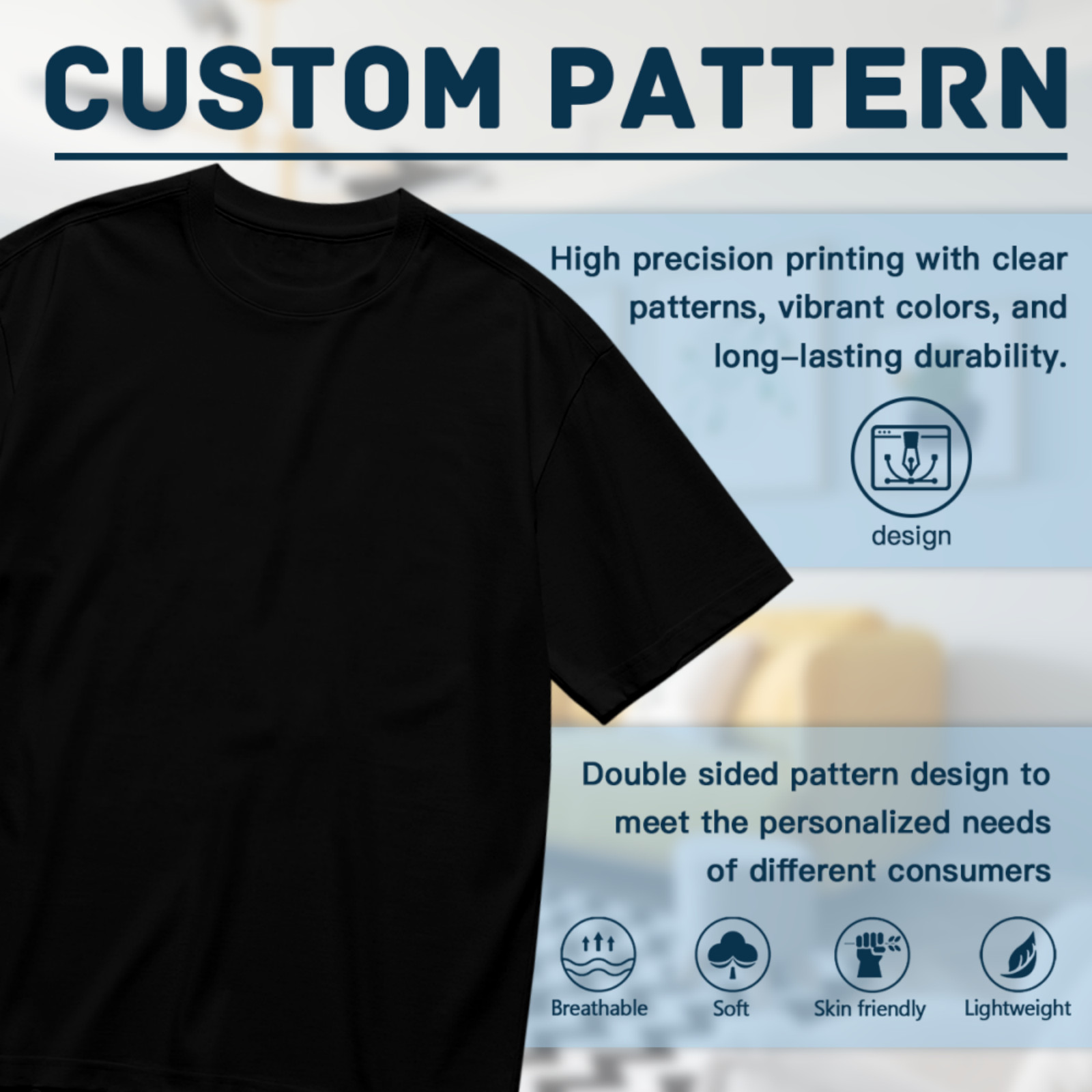Personalised Bulk T-shirt Custom Your Image Printed Party Tee Customization