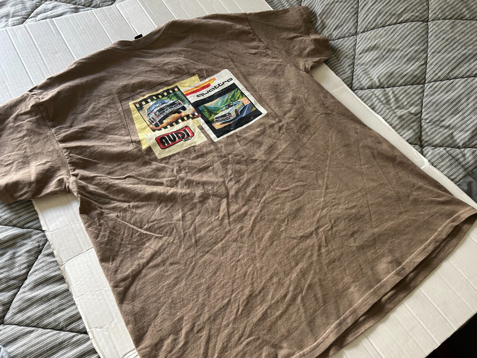 AUDI QUATTRO MZM SIZE XL BRN SHORT SLEEVE T-SHIRT. SEE DESCRIPTION