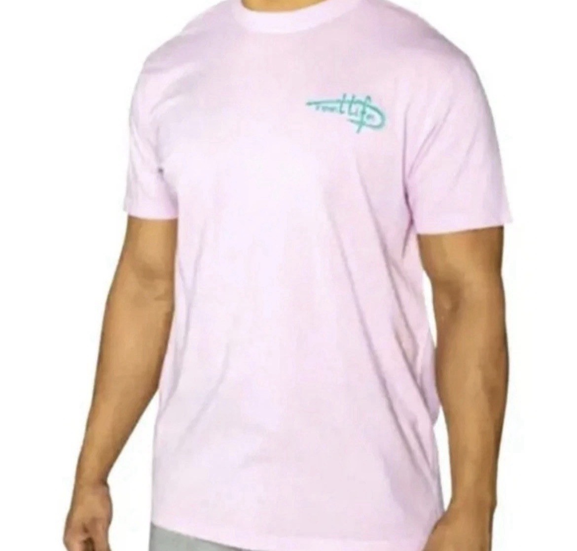 Reel Life Men’s Medium T Shirt Short Sleeve Marlin Ocean Washed Pink Tee Lot A