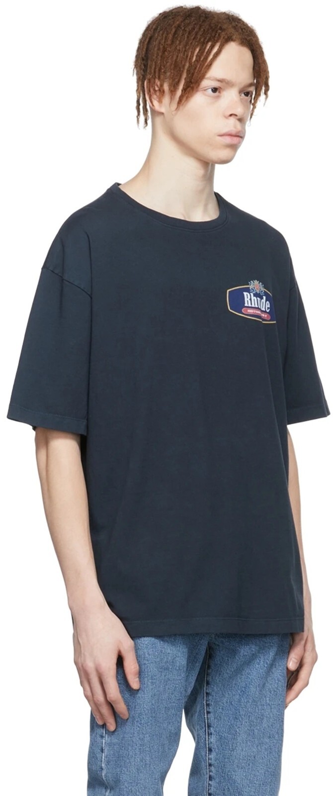 RHUDE NEW Men Women High Quality Loose Leisure Cotton Short Sleeve T-Shirt M-2XL