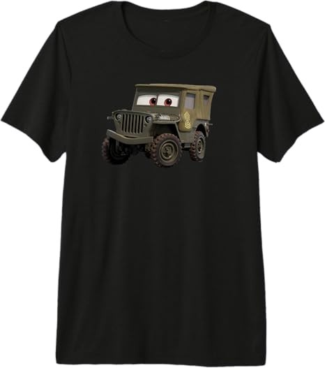 Disney PIXAR Cars Sarge 1942 Jeep Veteran T-Shirt Size S – 5XL Gift For Friends