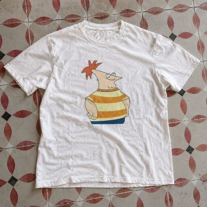 Heffer Wolfe White Graphic T-Shirt Rocko’s Modern Life Cartoon Unisex Tee