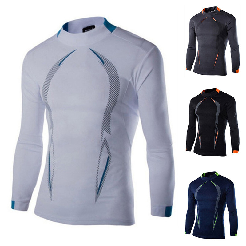 Mens Rash Guard Shirts Quick Dry Swim Shirts UV Protection Long Sleeve T-Shirts