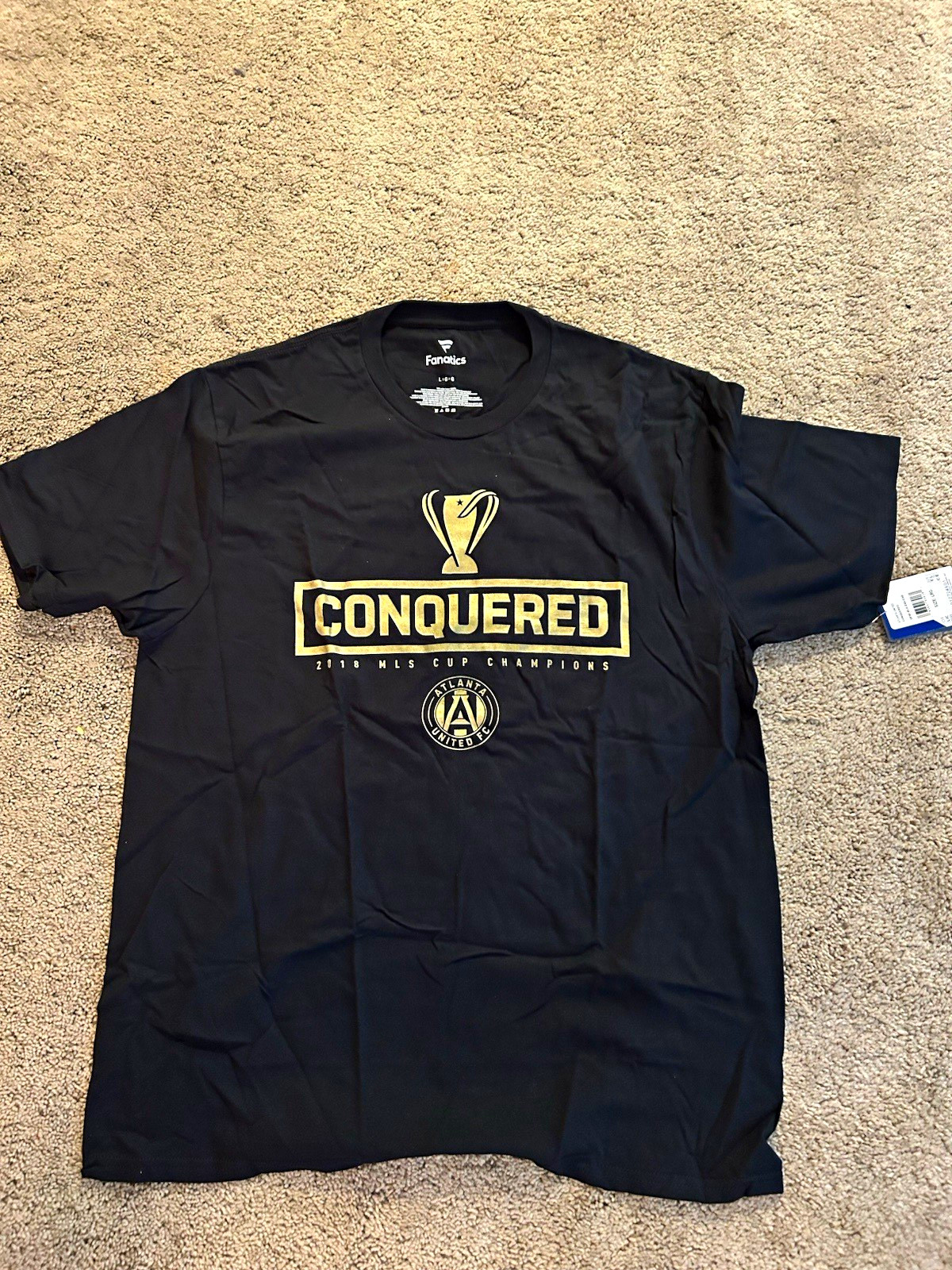Fanatics Atlanta United FC 2018 MLS Cup Champions Conquered Tee Men’s L Black