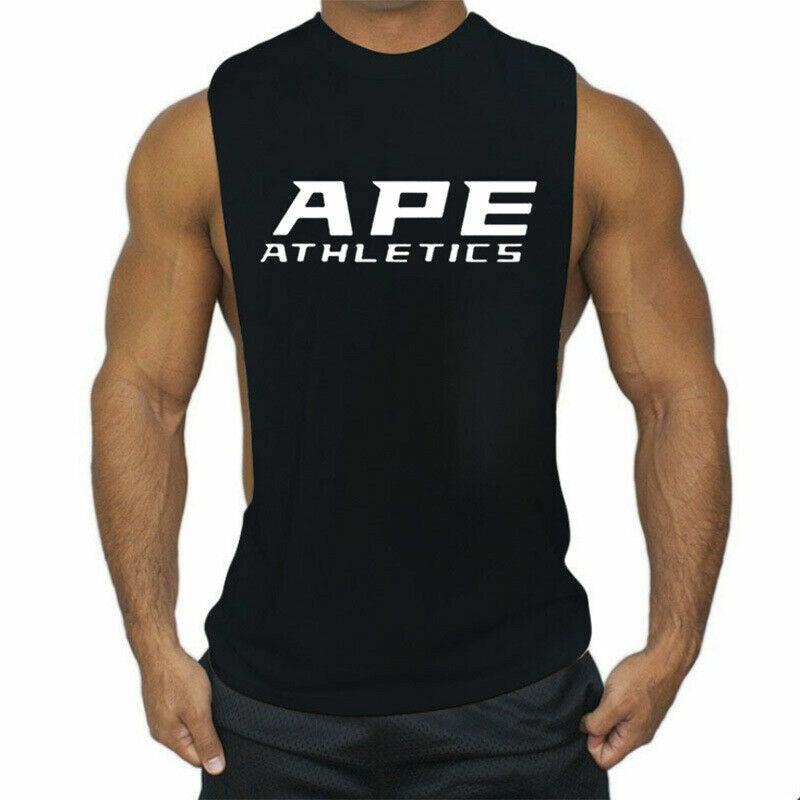 100% Cotton Tank Top Bodybuilding Athletic Workout Muscle Fitness Vest Stringer