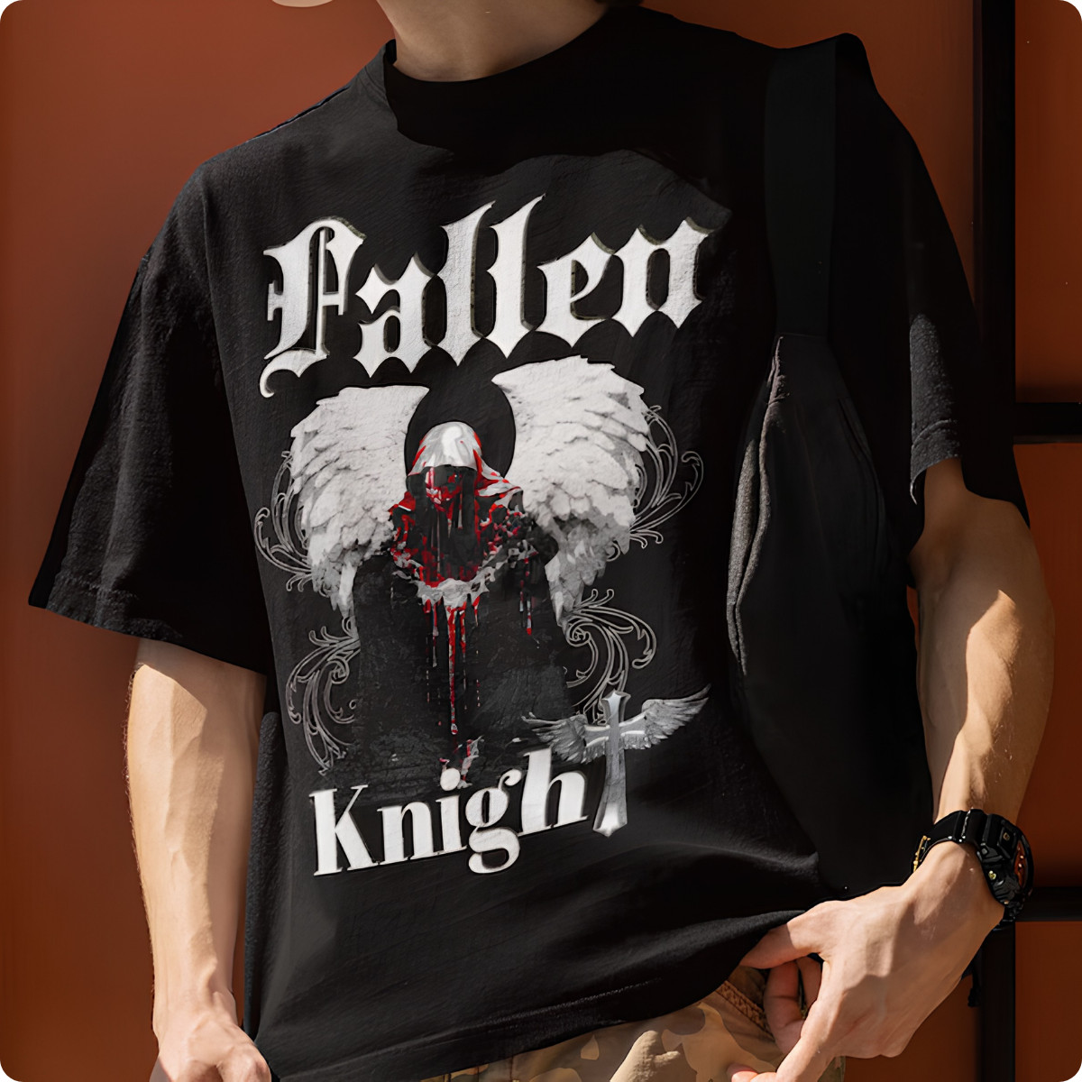 Fallen Knight T-Shirt – Cool Urban Streetwear Graphic Tee Gift
