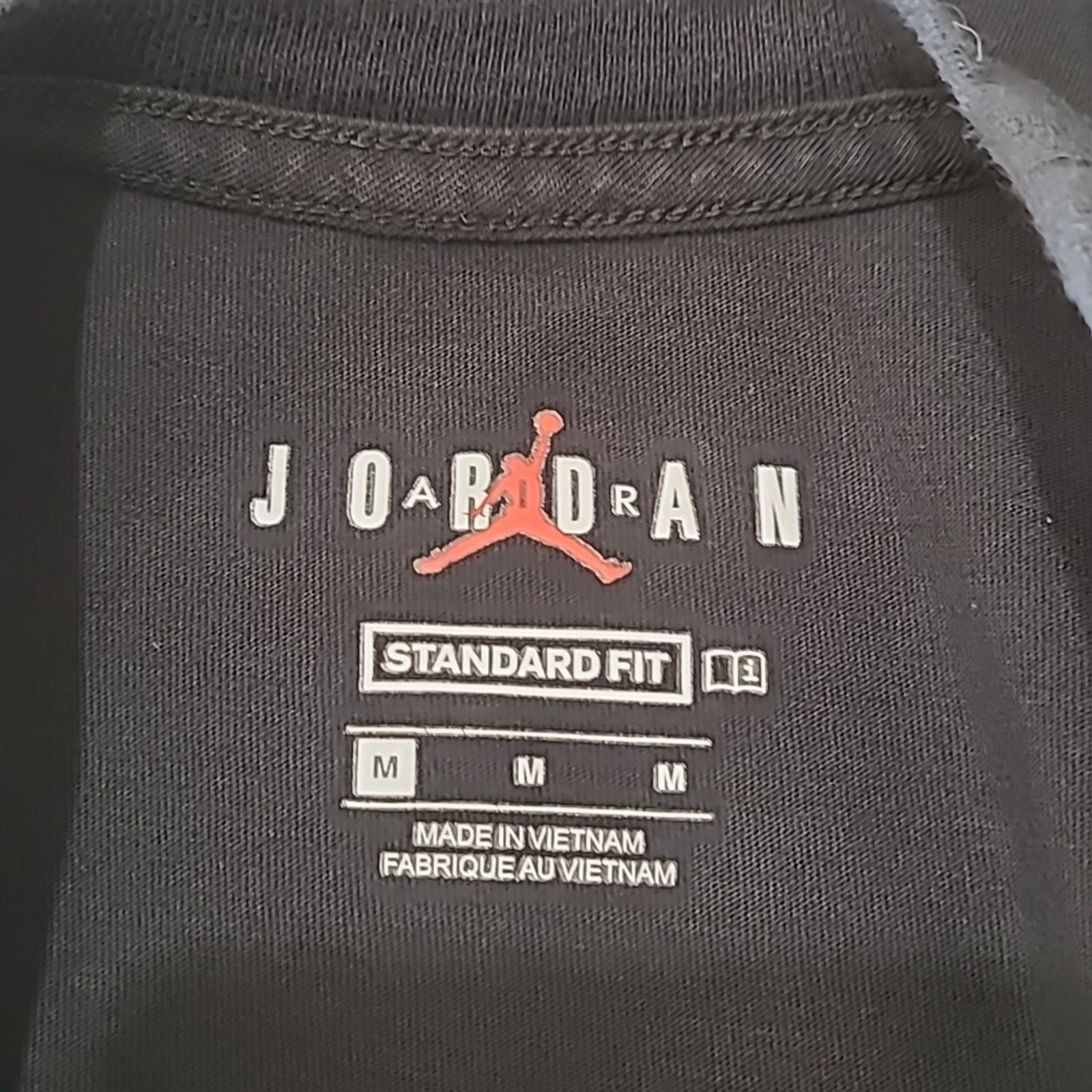Jordan Mens Medium Sneakerhead Christmas Long Sleeve T Tee Shirt Black Cotton