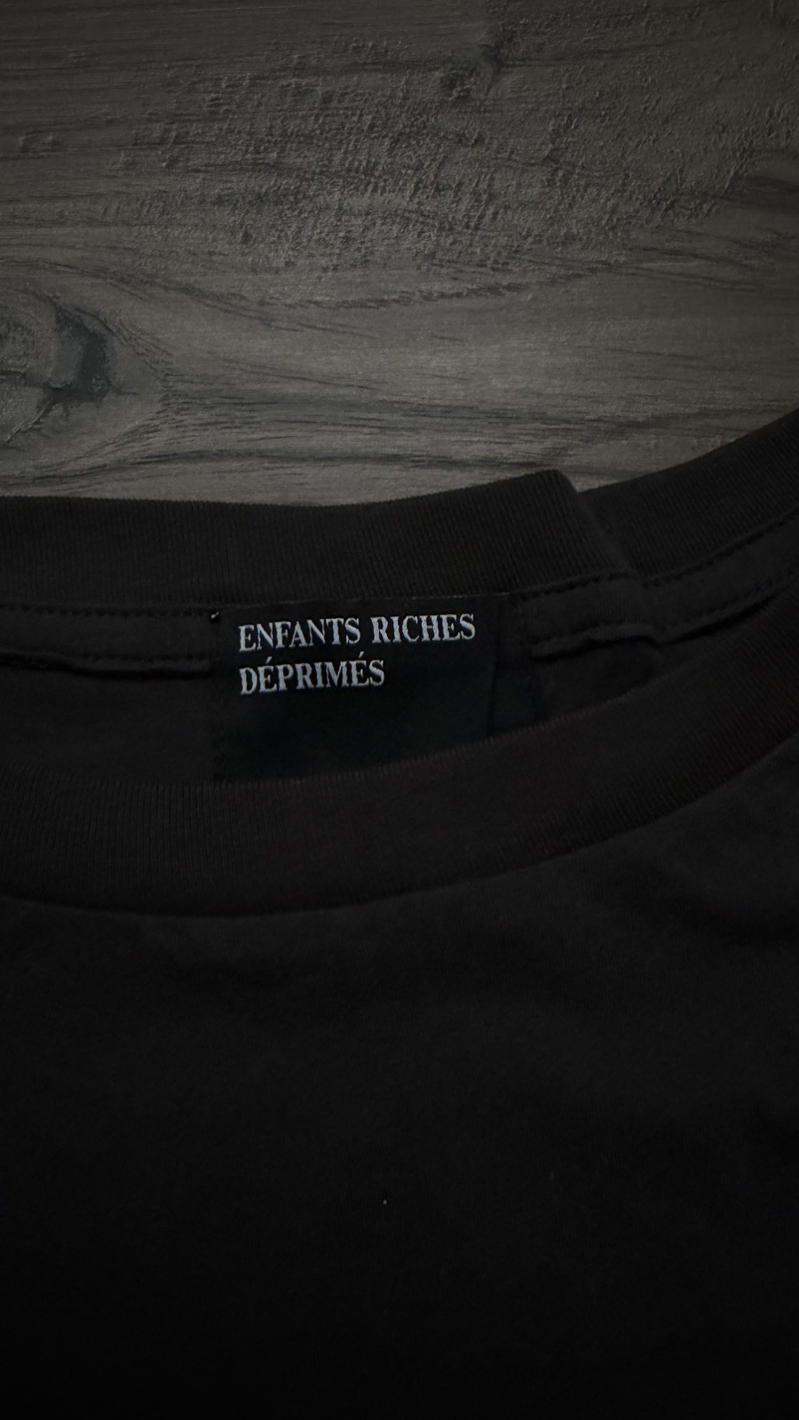 Enfants Riches Déprimés Black Graphic Logo Crew Neck Short Sleeve Men’s T-Shirt