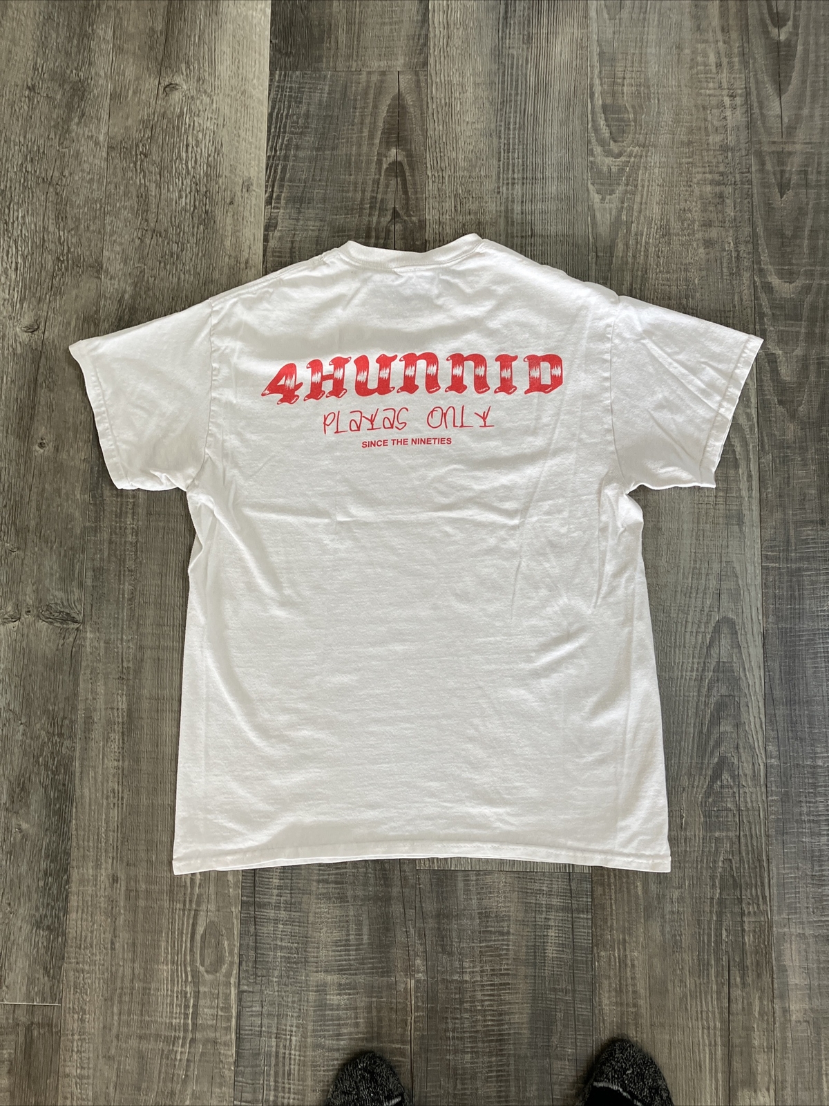 4 Hunnid YG Playas Only White Medium T-shirt