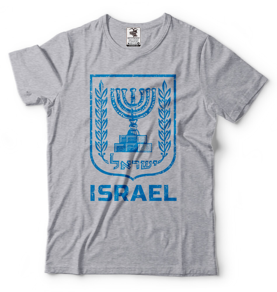 Israel Flag T shirt Menorah Israeli Patriotic T shirt Israel Heritage Tee