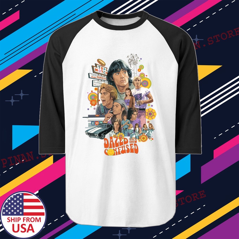 Dazed and Confused Men’s Raglan Black Size S to 2XL