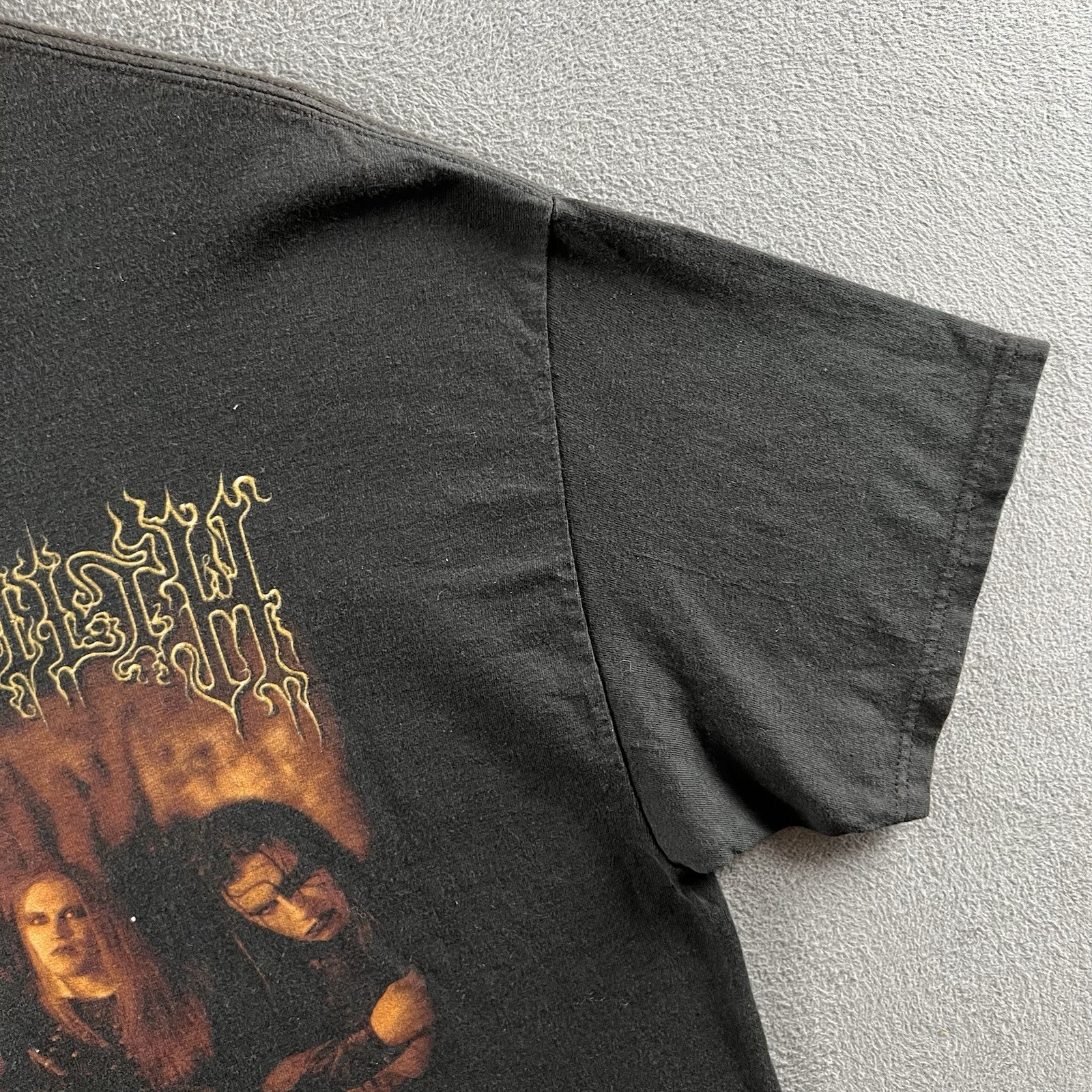 Vintage Cradle Of Filth Shirt Mens XL Black Death Metal Rap Tee Goth Flames 90s