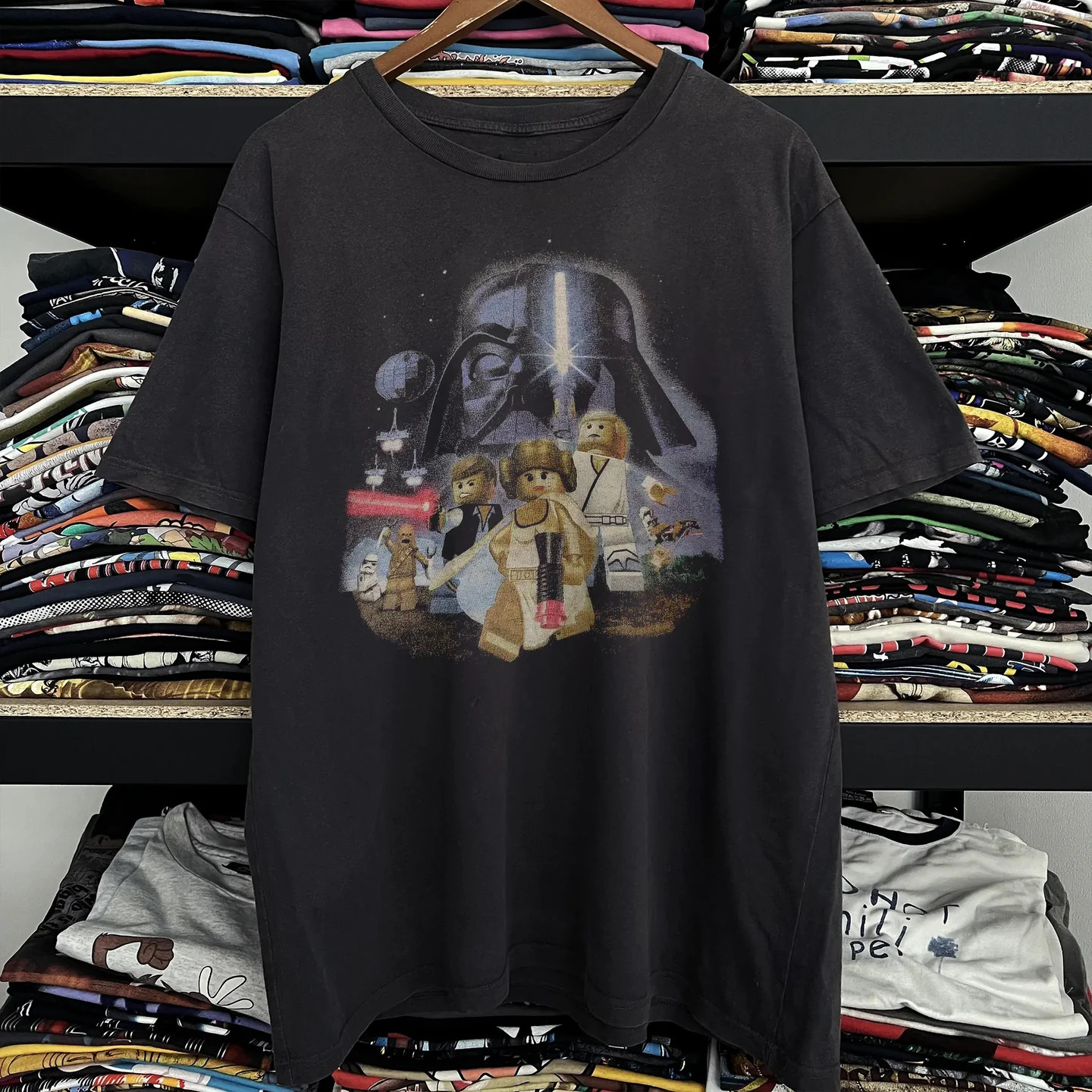 Vintage Lego Stars Wars Darth Vader Black T Shirt