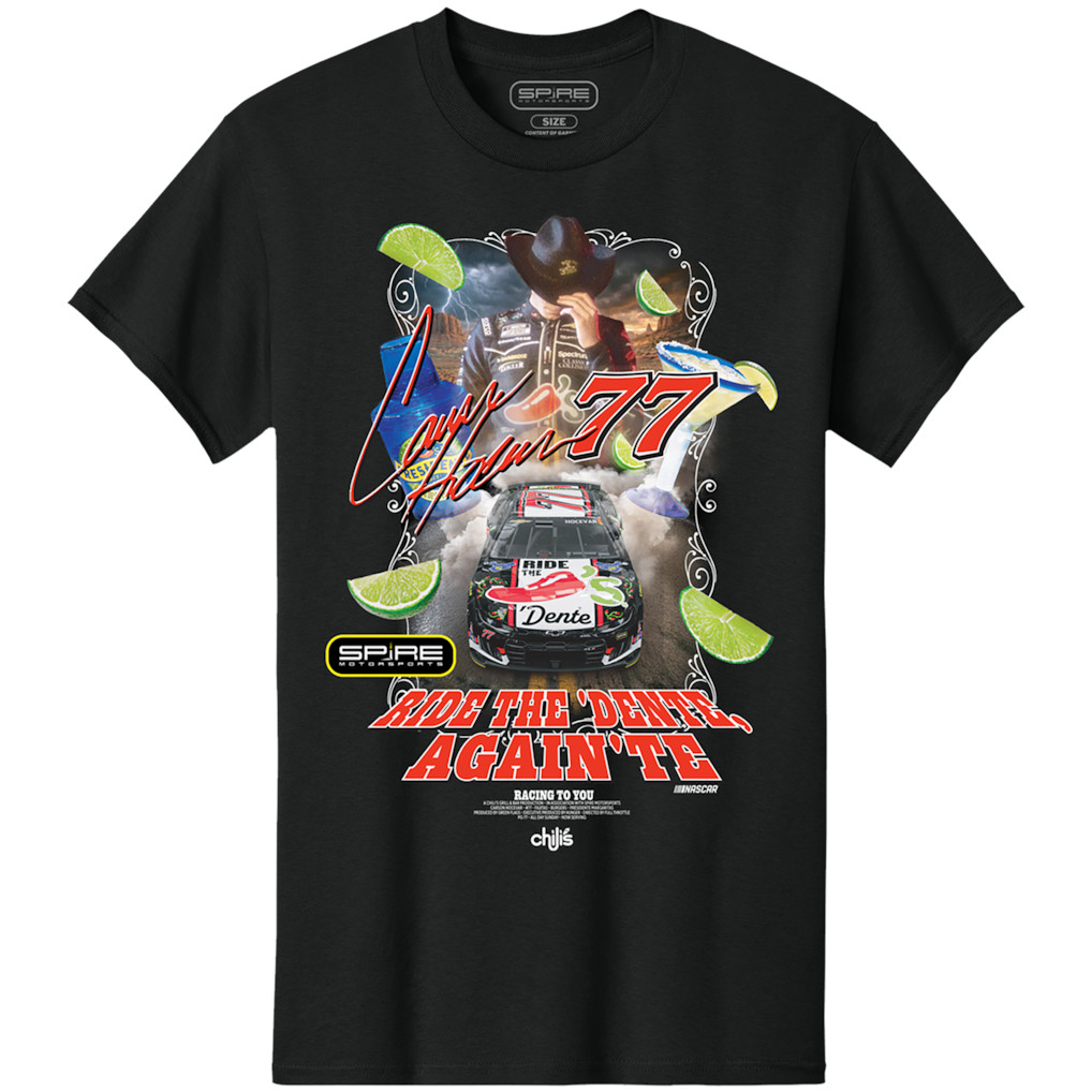 Carson Hocevar #77 Spire Motorsports Chili’s Graphic NASCAR Tee