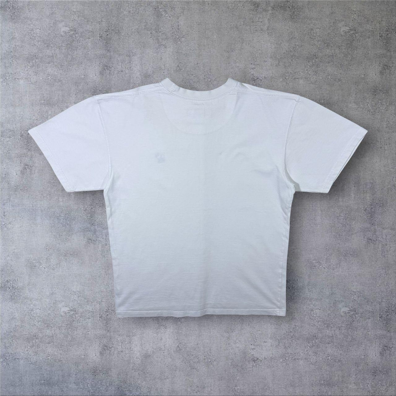 Early 00’s Big Dogs Classic Embroidered Mini Logo White Cotton T-Shirt Large