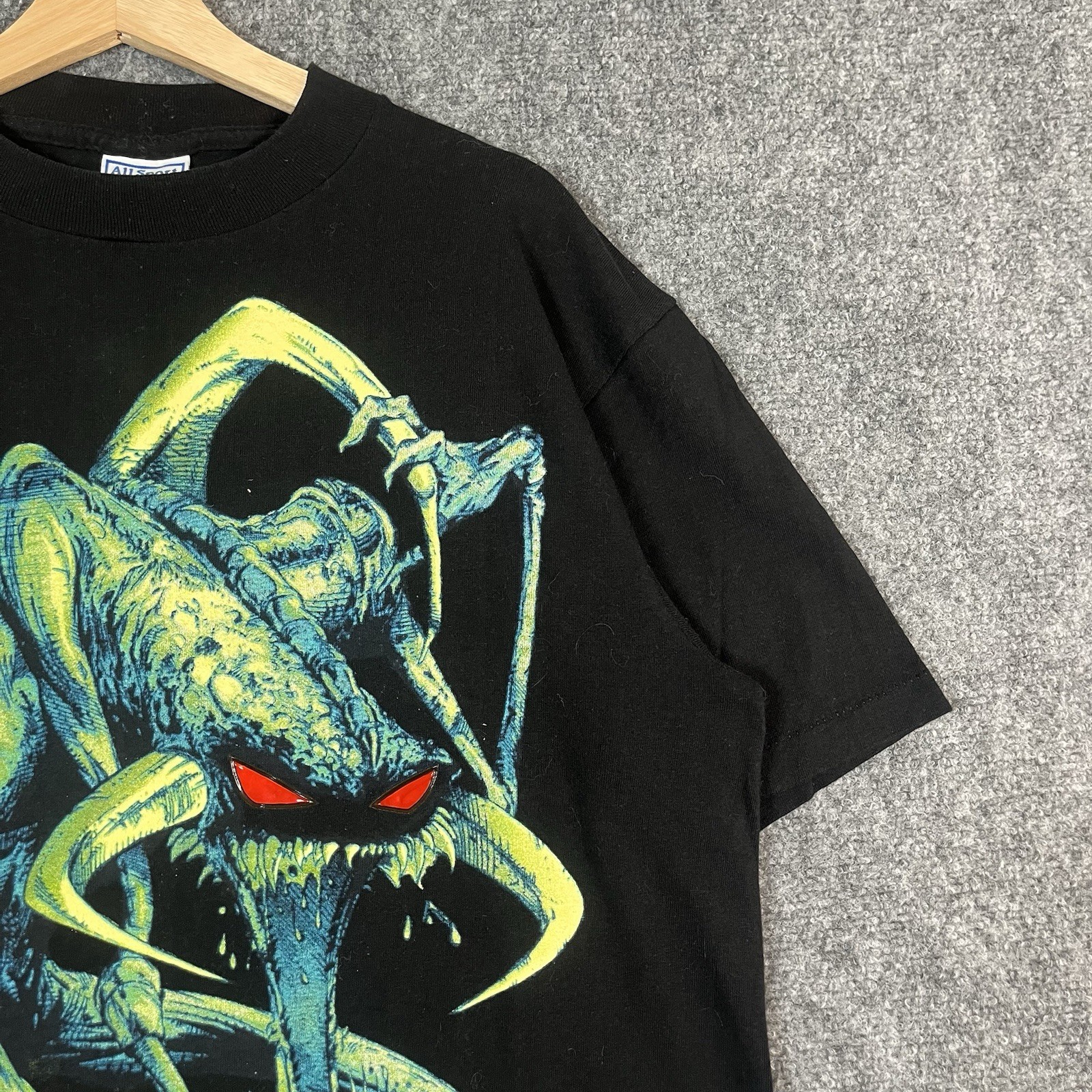 Vintage 1997 Todd McFarlane Spawn Violator Comic T-Shirt Black L USA Reflective