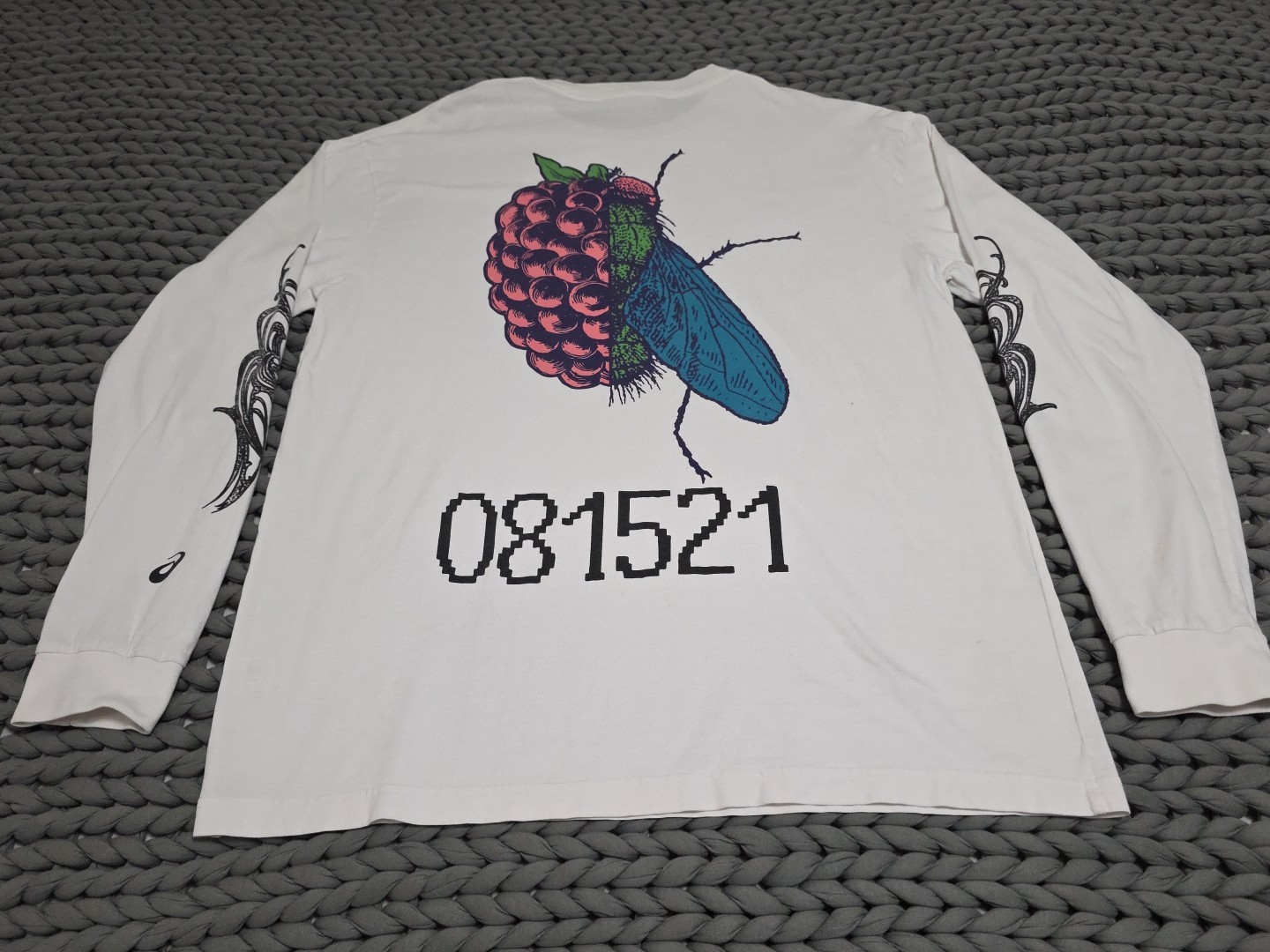 Brain Dead Kiko Kostadinov Asics White FruitFly Long Sleeve Shirt Medium