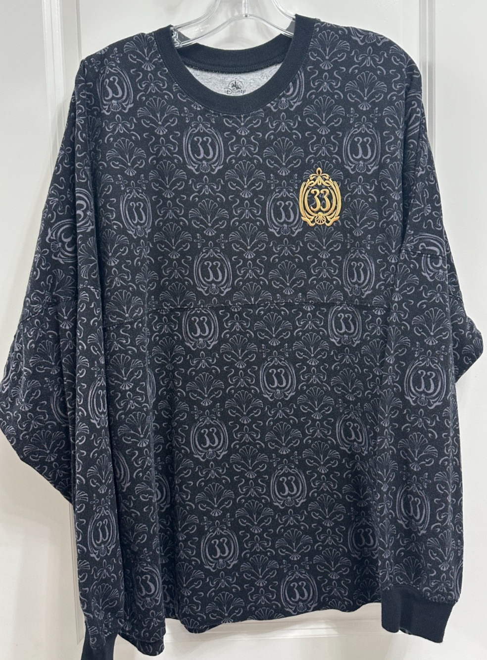 RARE – Disneyland Club 33 Exclusive Black Gold Haunted Mansion Spirt Jersey XXL