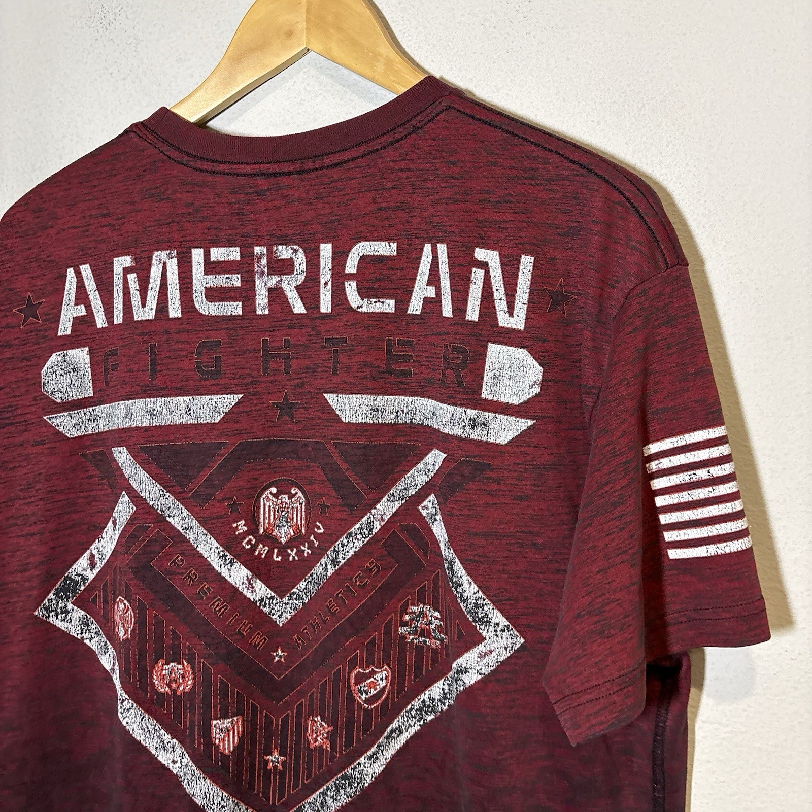 AMERICAN FIGHTER Men’s T-Shirt CRYSTAL RIVER Premium Athletic MMA Size 2XL AOP