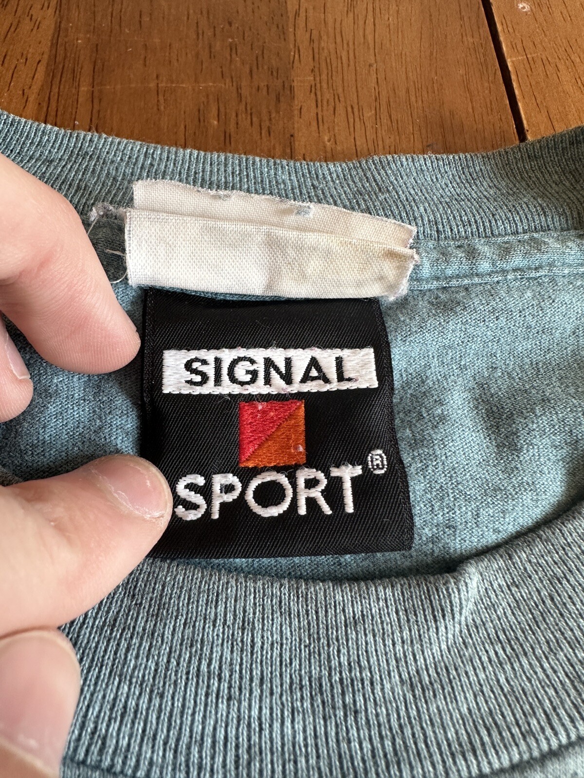 Vintage 90s Signal Sport T Shirt Large Single Stitch Shoes