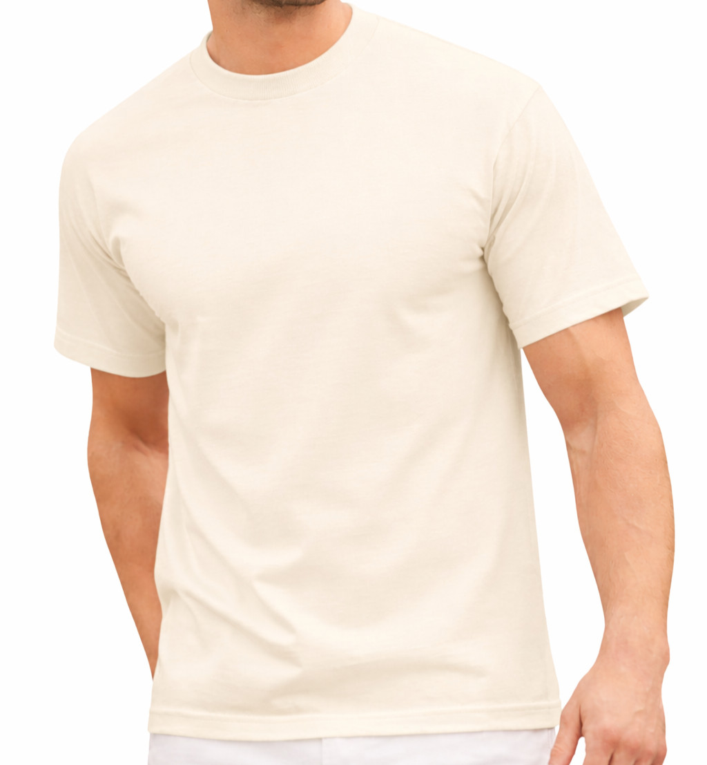 American Apparel 1301 Heavyweight Cotton Tee Cream Medium New