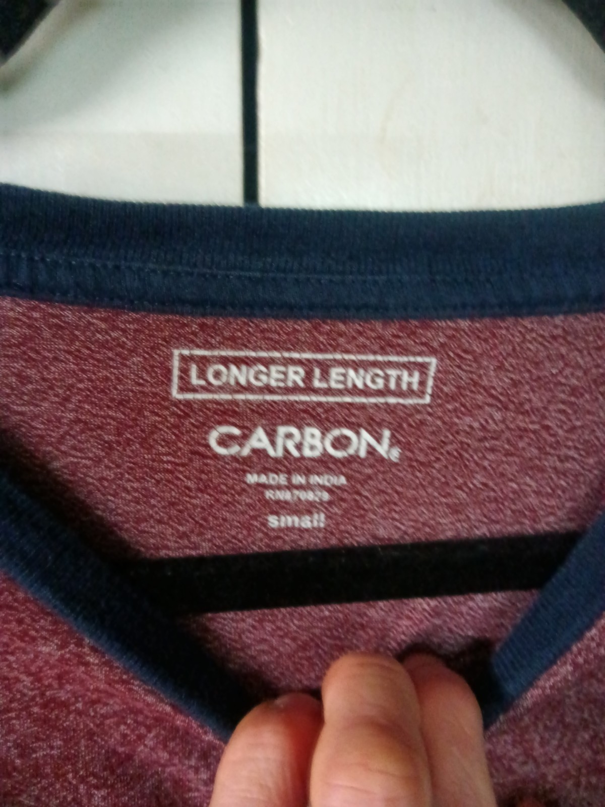 Carbon Men’s Longer Length Blue And Red Jersey Shirt Size S