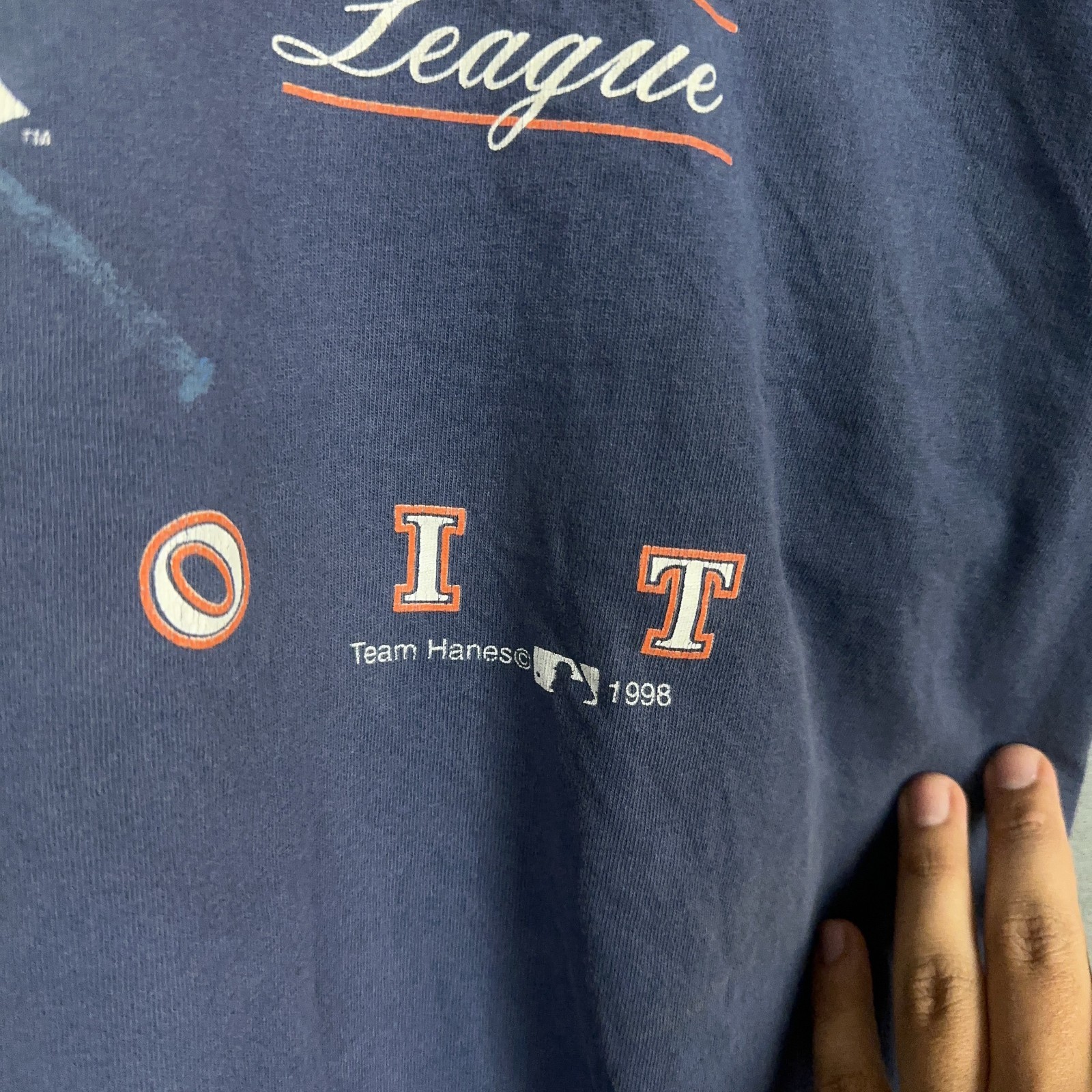 Vintage Hanes t shirt Mens XXL Tigers Detroit Baseball American League Worn in