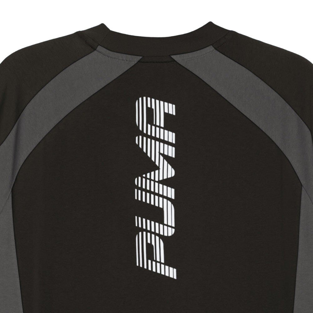 PUMA Bmw M Motorsport Lifestyle Crew Neck Long Sleeve T-Shirt Mens Black Casual