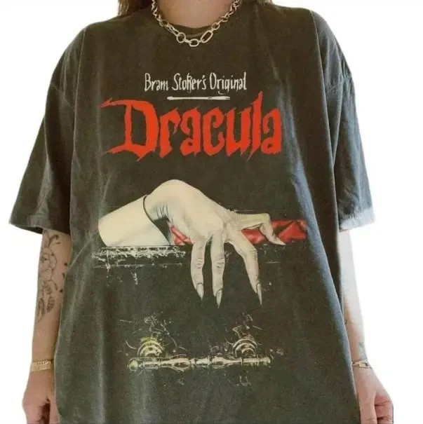 Dracula Horror Graphic Tee, Bram Stoker Vampire Shirt
