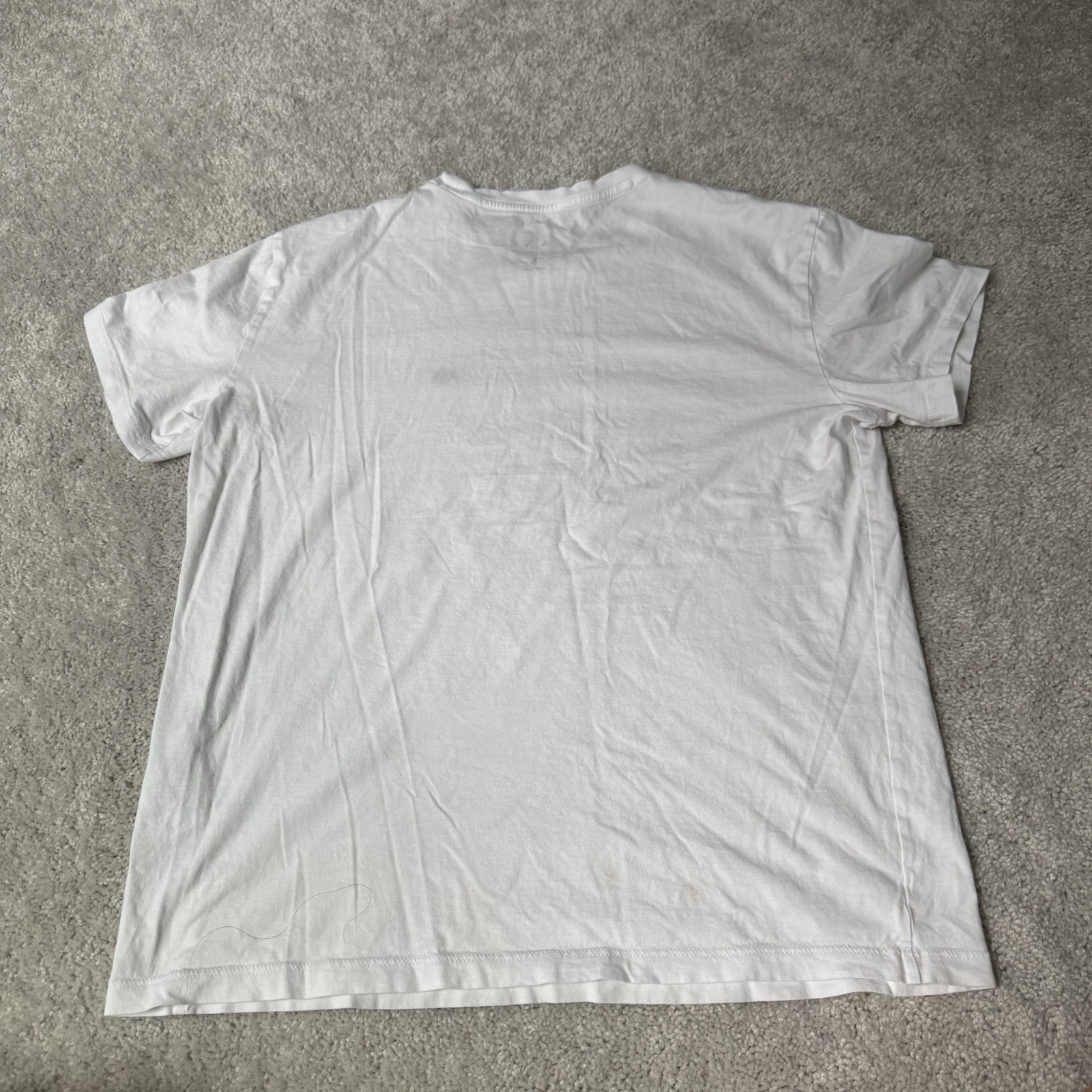 Armani Exchange White Solid Logo Crew Neck T-Shirt Mens S Regular Slim Fit
