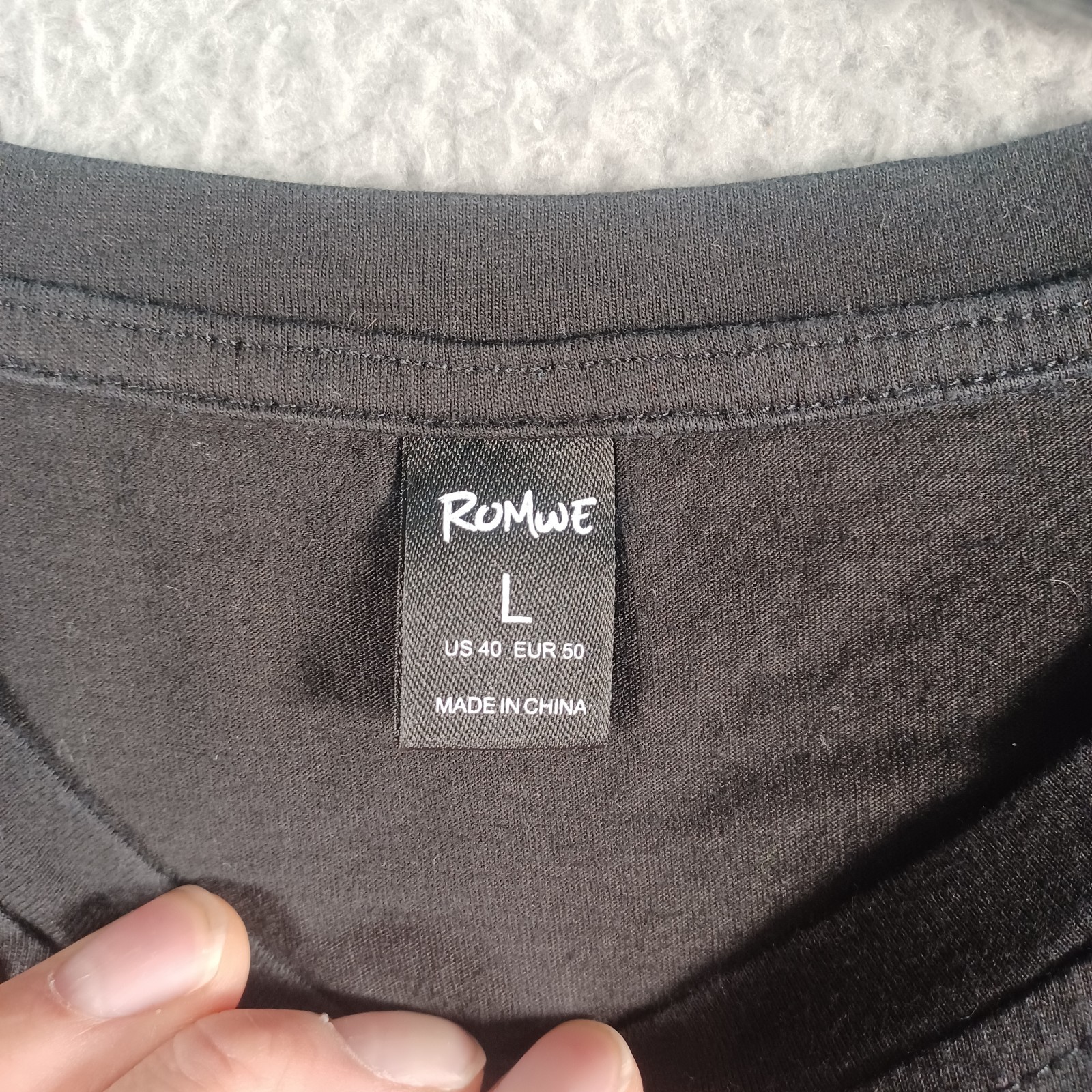 Romwe Mens Black T-Shirt Size Large Thunder And Lightning 1989 Every Night Stand