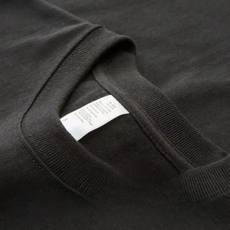 Unisex Heavyweight Pure Cotton Shirt Summer Loose Fit Breathable Casual Tee Gift